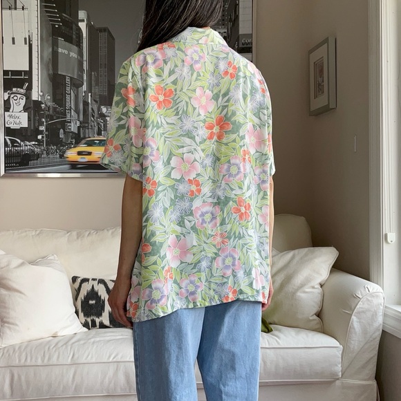 Floral button down short sleeve shirt - Picture 6 of 13